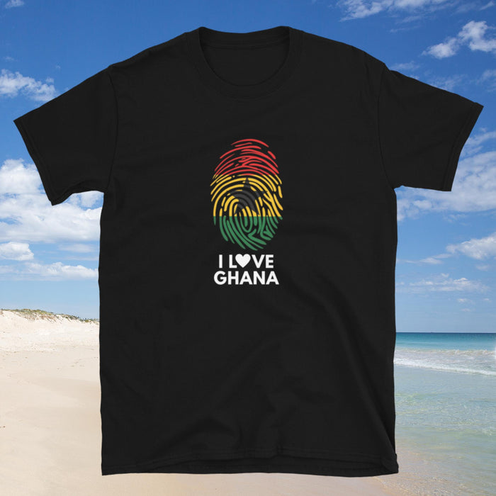 I Love Ghana Fingerprint Unisex T-Shirt