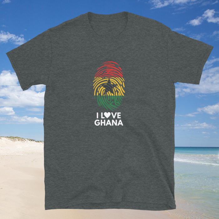 I Love Ghana Fingerprint Unisex T-Shirt