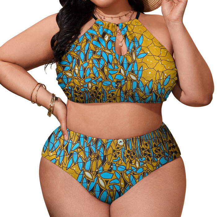 Essence Tree Plus Size Women's Two Piece Swimsuit  Bikini Suit