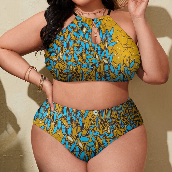 Essence Tree Plus Size Women's Two Piece Swimsuit  Bikini Suit