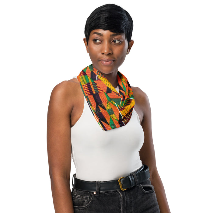 Classic Orange Kente Bandana Scarf