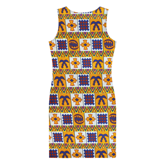 Adinkra Print Women's Bodycon Dress