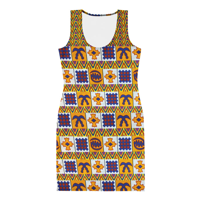 Adinkra Print Women's Bodycon Dress