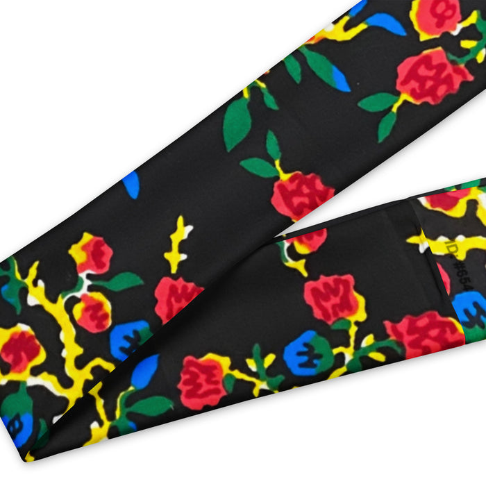 Black Floral African Print Headband