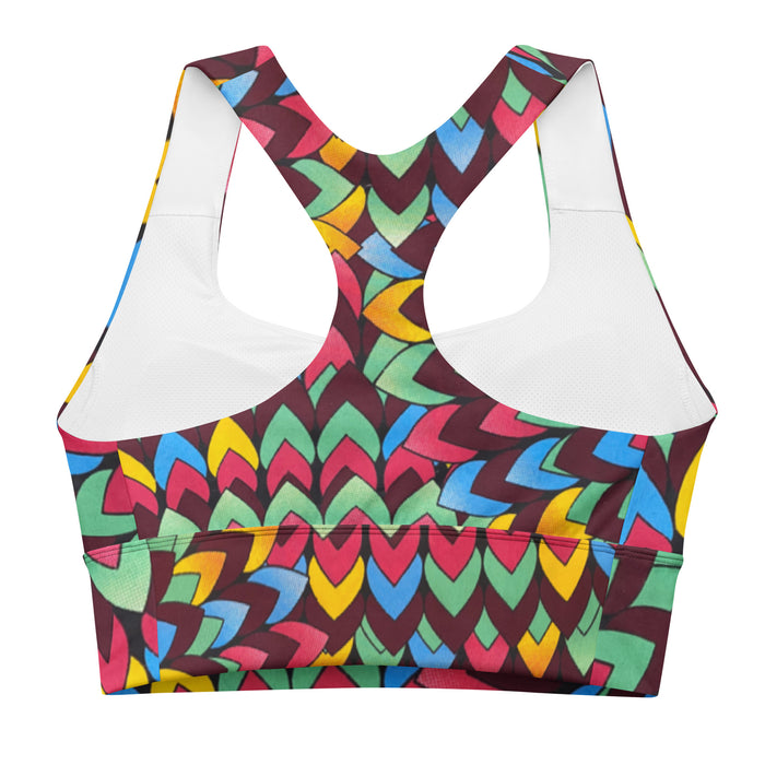 Chevron African Print Sports Bra XS-3XL