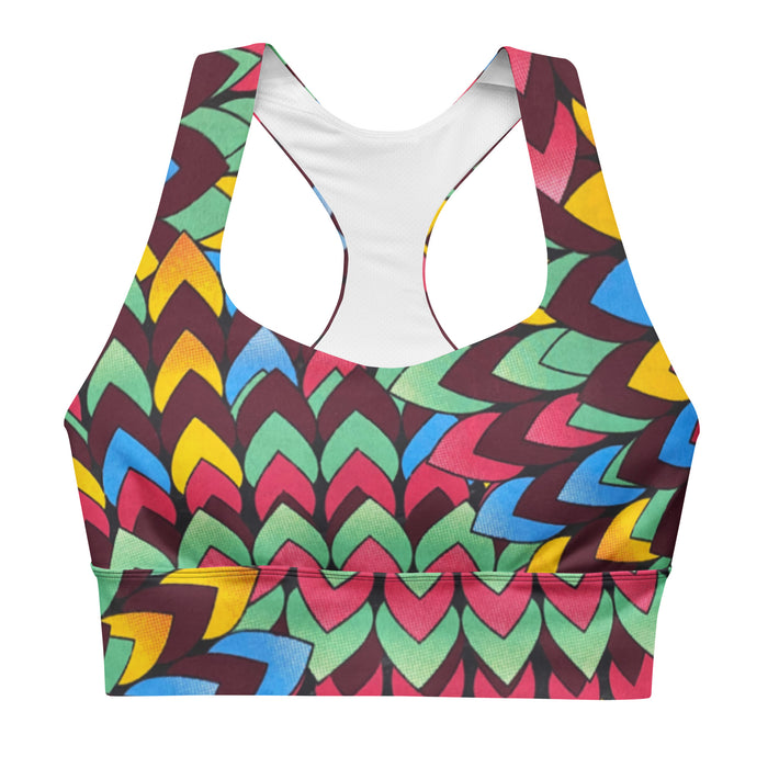 Chevron African Print Sports Bra XS-3XL