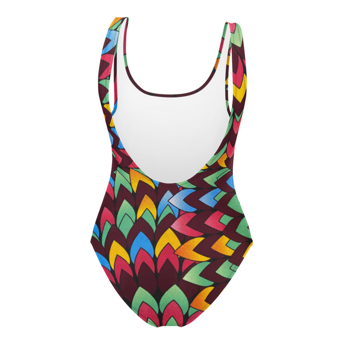 Chevron African Print One-Piece Swimsuit XS-3XL