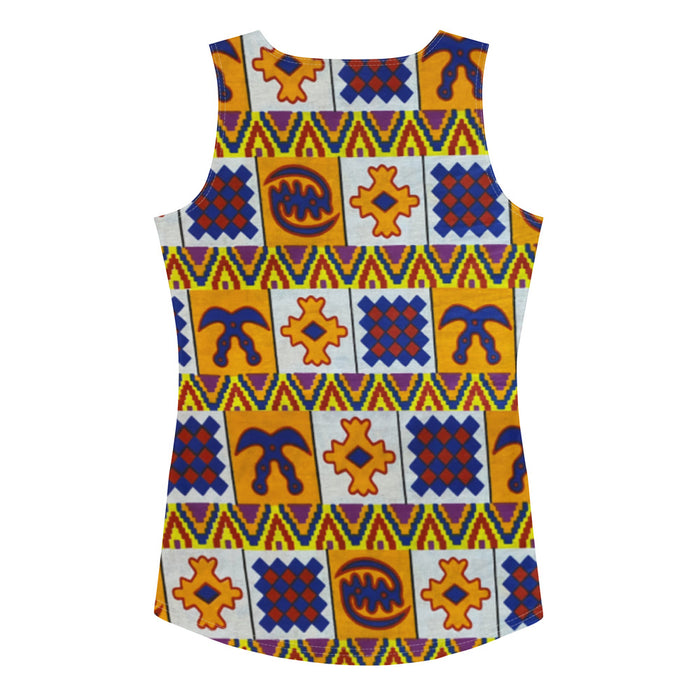 Adinkra African Print Women's Tank Top XS-XL