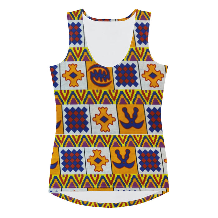 Adinkra African Print Women's Tank Top XS-XL