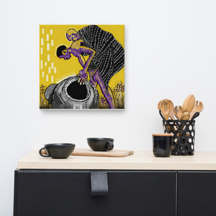 Motherhood Authentic African Digital Art Print on Canvas