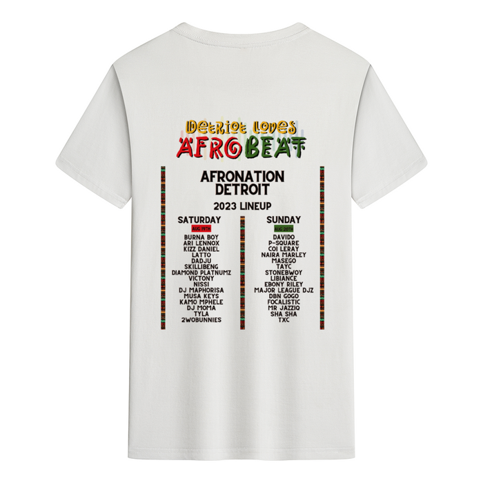 Detroit Loves Afrobeat Afronation Concert A Short Sleeve T-shirt Tee