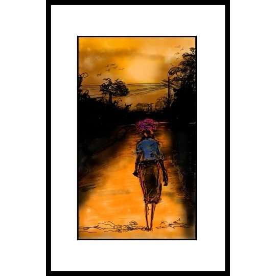 Life is a Journey Matte Paper Framed Poster With Mat