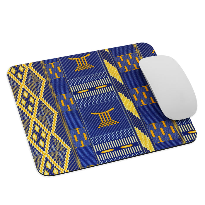 Blue Kente African Print Mousepad