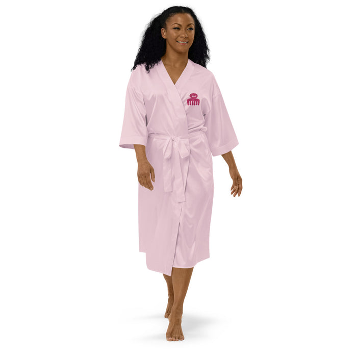 African beauty Satin Bathrobe