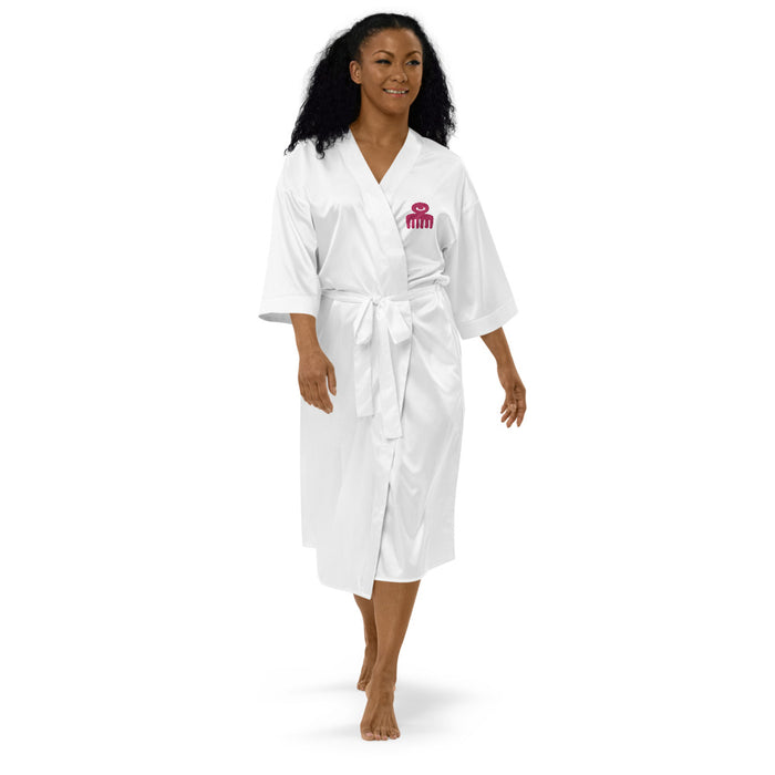 African beauty Satin Bathrobe