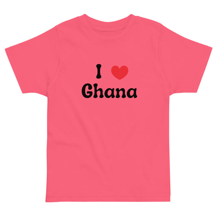 I Love Ghana Toddler Jersey T-Shirt