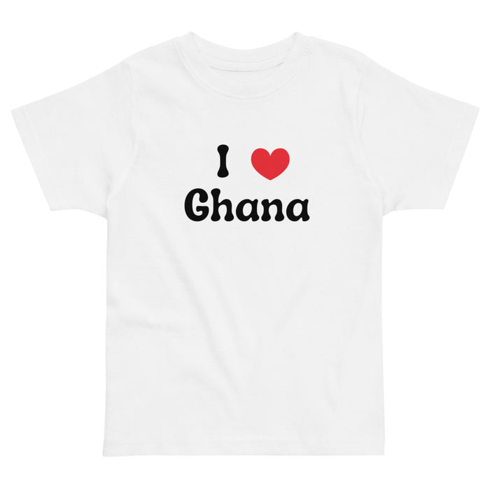 I Love Ghana Toddler Jersey T-Shirt