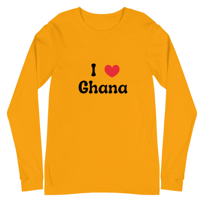 I love Ghana Long Sleeve T-Shirt XS-2XL