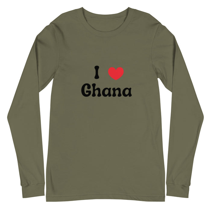 I love Ghana Long Sleeve T-Shirt XS-2XL