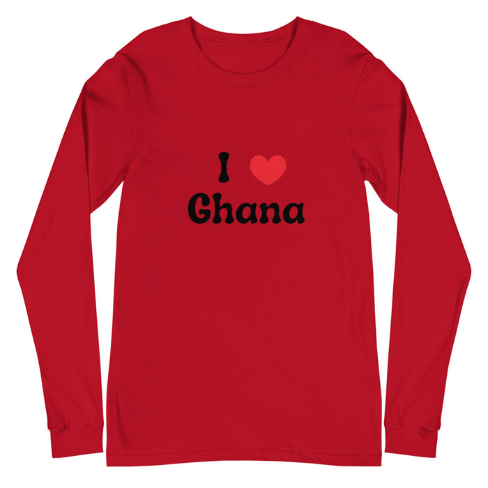 I love Ghana Long Sleeve T-Shirt XS-2XL