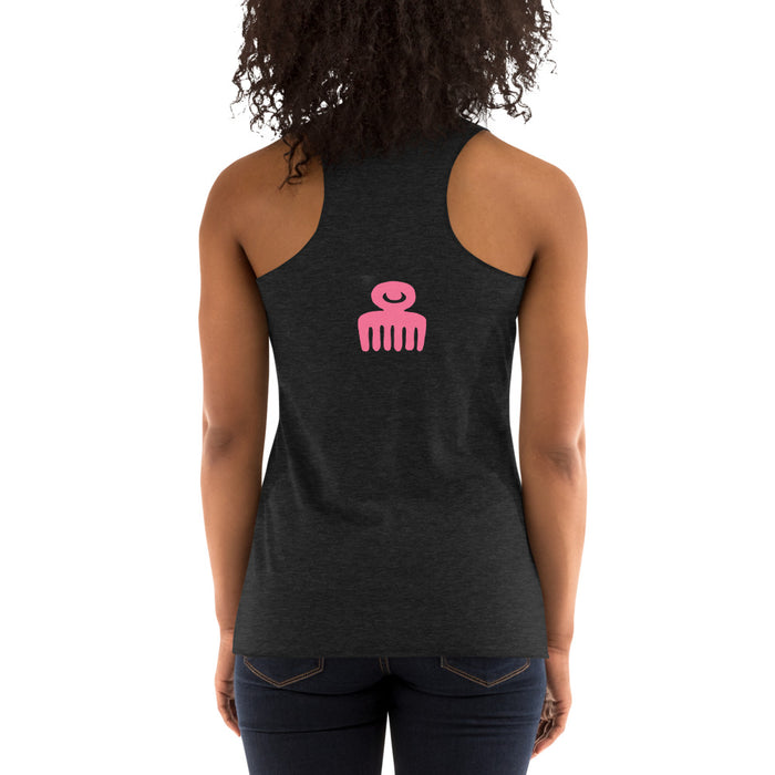 Adinkra Beauty Symbol Pink Racerback Tank Top S-2XL